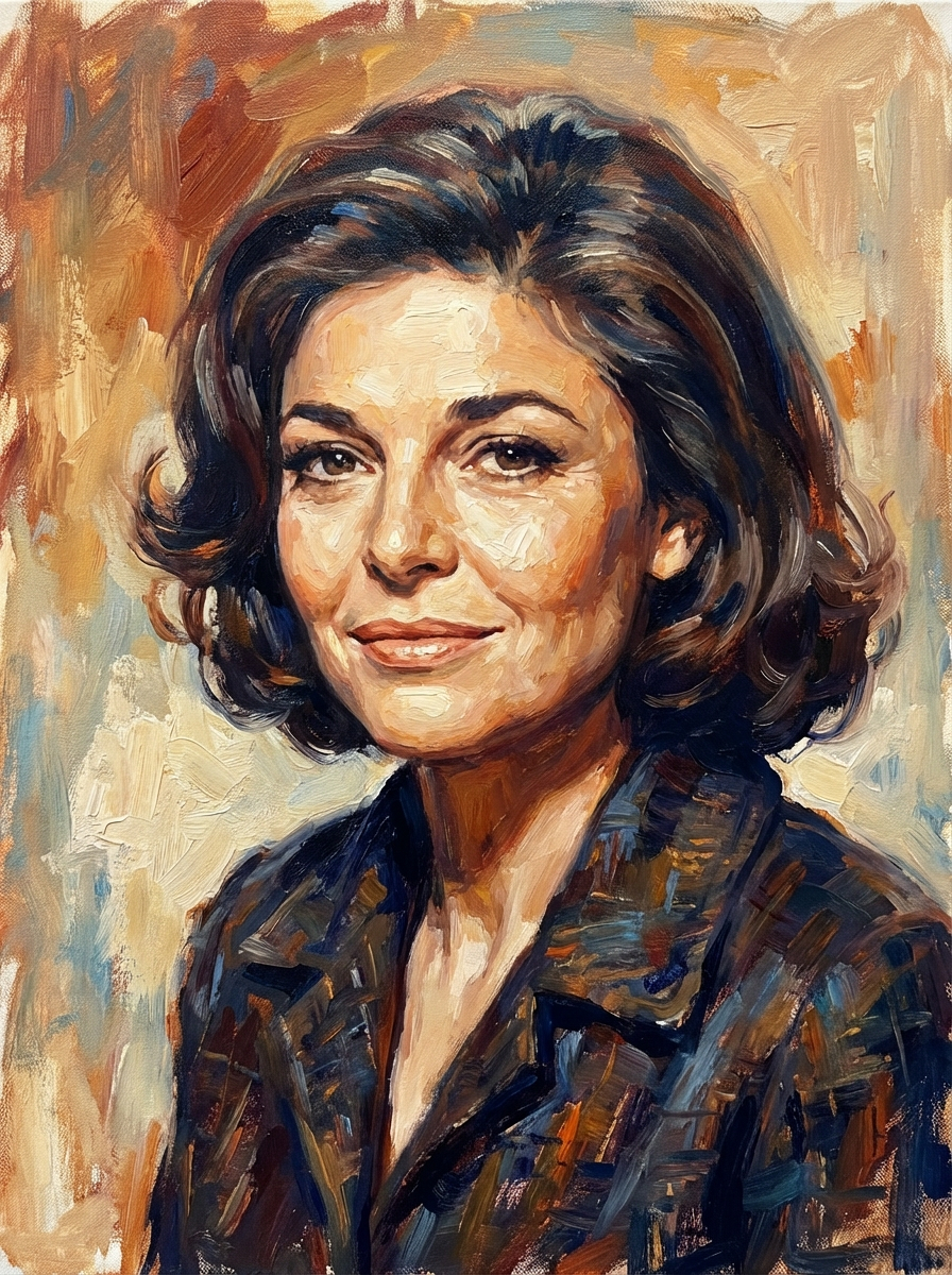 Anne Bancroft — painted portrait