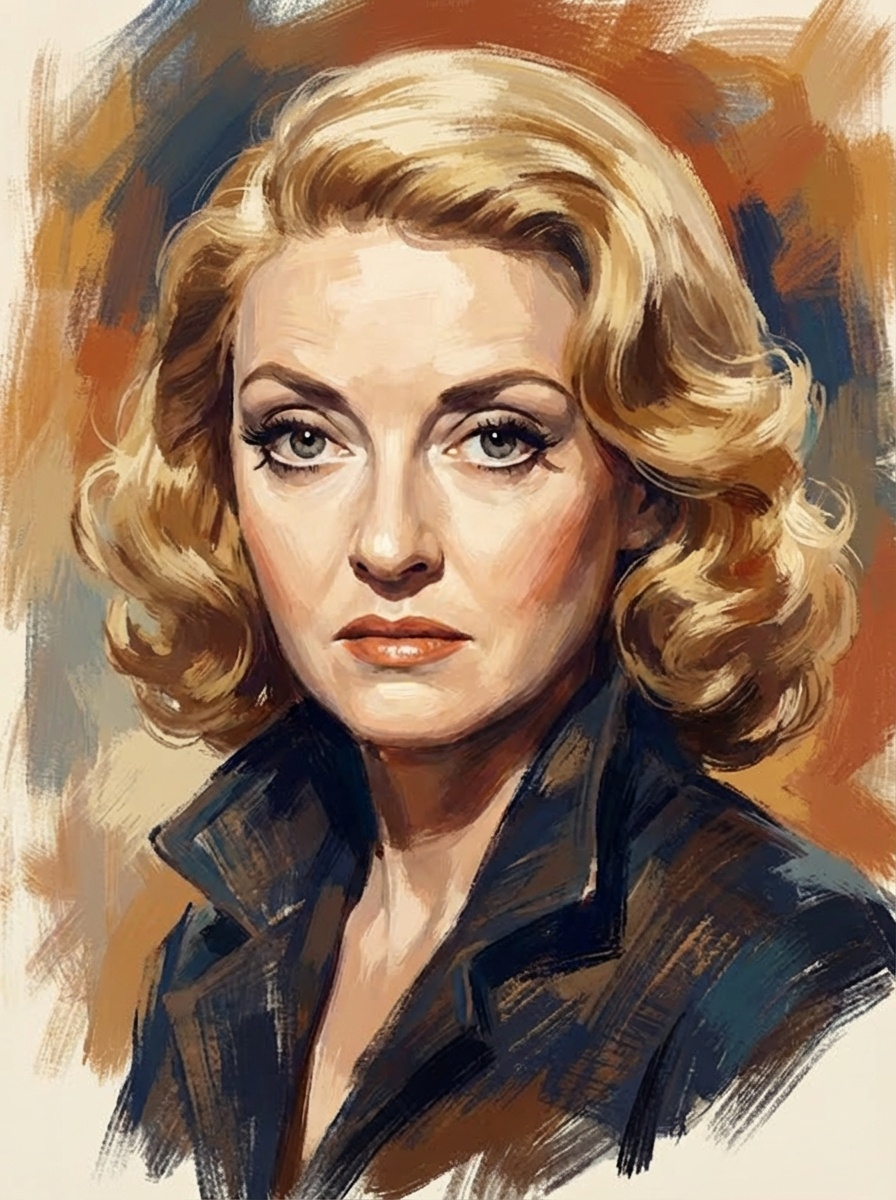Bette Davis — painted portrait