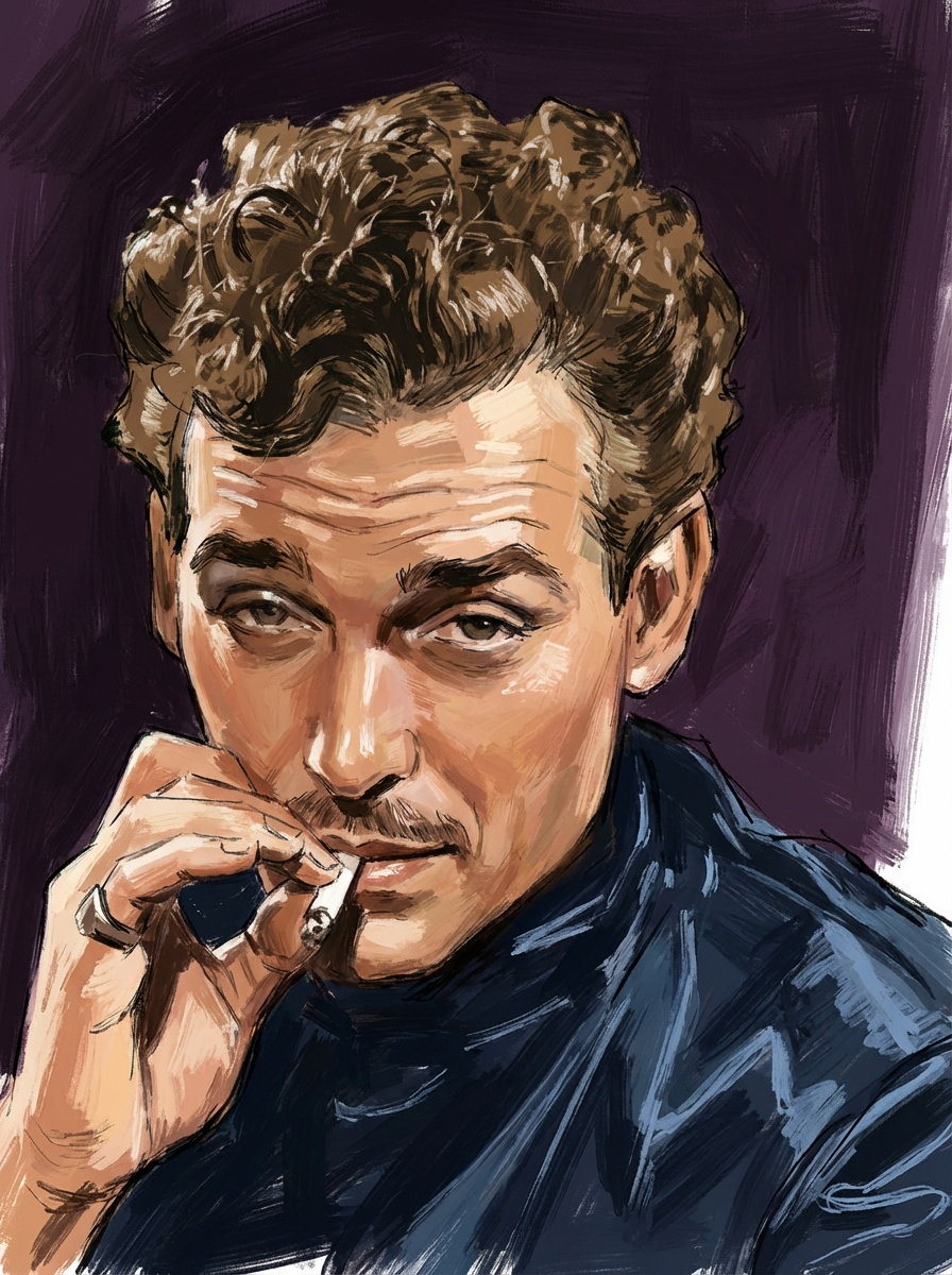 Douglas Fairbanks Jr. — painted portrait