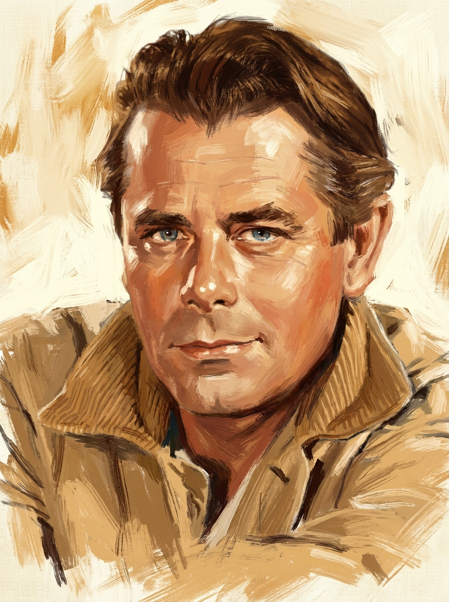 Glenn Ford — painted portrait