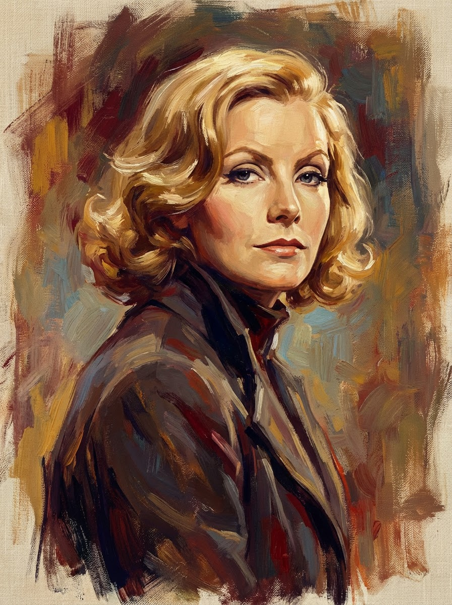 Greta Garbo — painted portrait