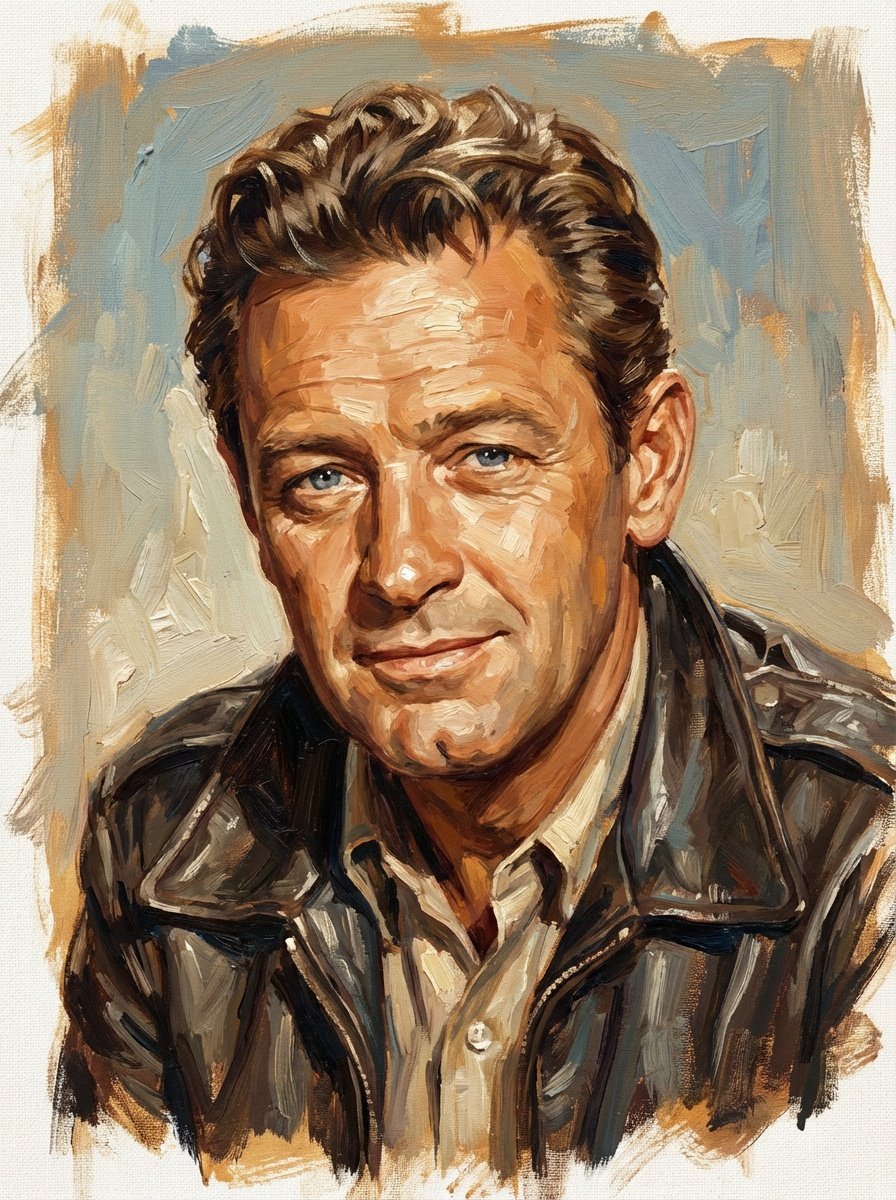 William Holden — painted portrait